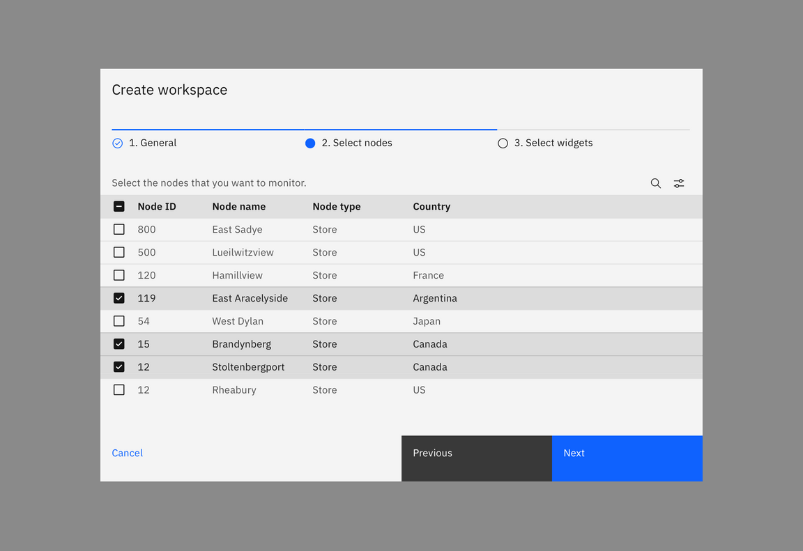 Progress modal example